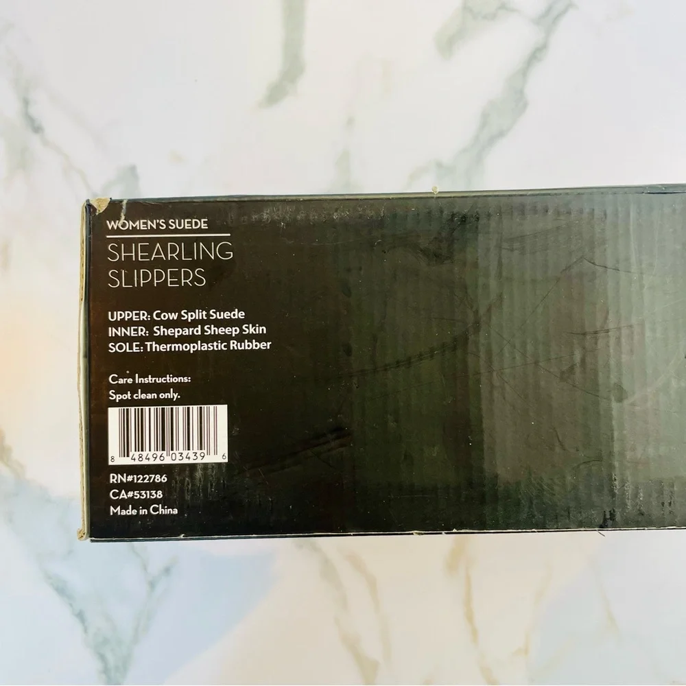 Catherine Malandrino Shearling Lined Genuine Suede Slippers  Sz 9-11 Large NWB - Picture 5 of 12